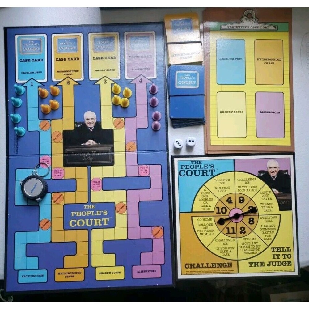The Peoples Court with Judge Wapner Board Game by Hoyle 1986 Edition